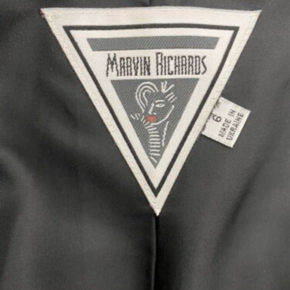 MARVIN RICHARDS coat black cashmere blend size 6 - Picture 4 of 6